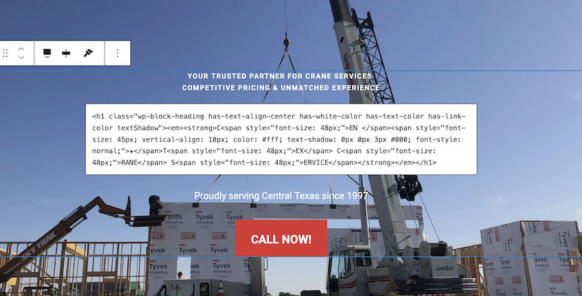 Cen-Tex Crane Service Header Code